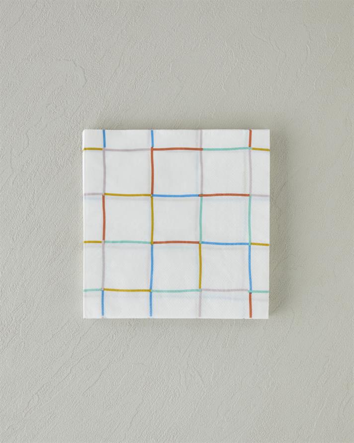 Rainbow Grid Kağıt 20li Kağıt Peçete 33x33 cm Renkli