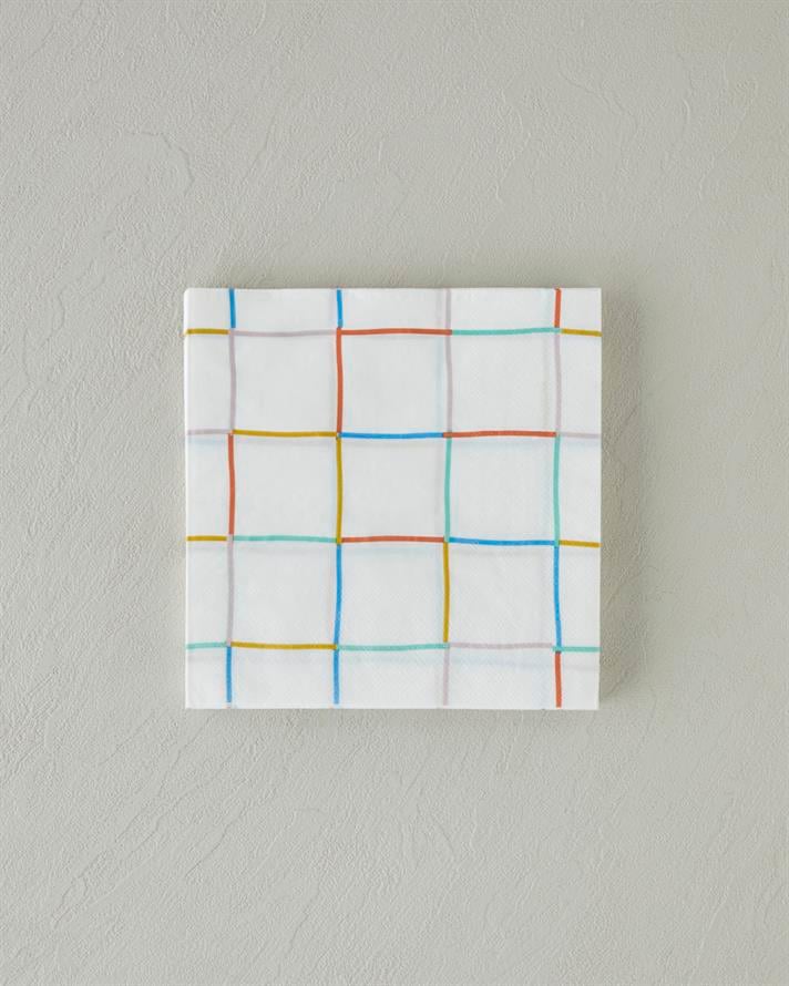 Rainbow Grid Kağıt 20li Kağıt Peçete 33x33 cm Renkli