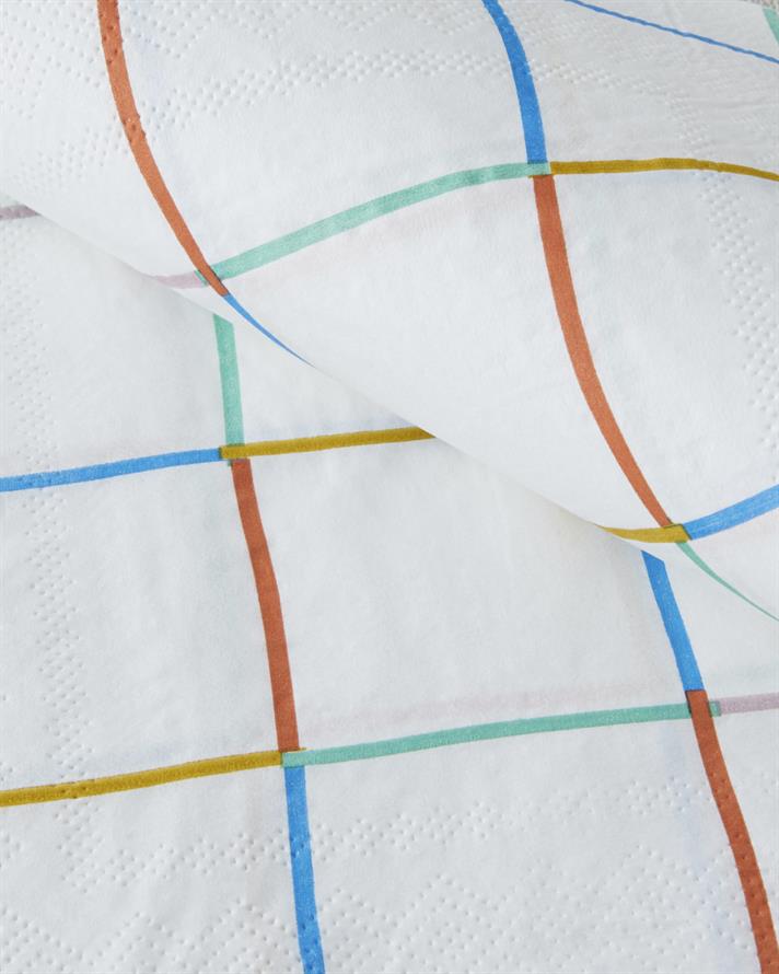 Rainbow Grid Kağıt 20li Kağıt Peçete 33x33 cm Renkli