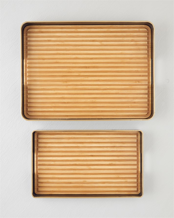 Rea Dekoratif Tepsi 24x40 cm Kahve