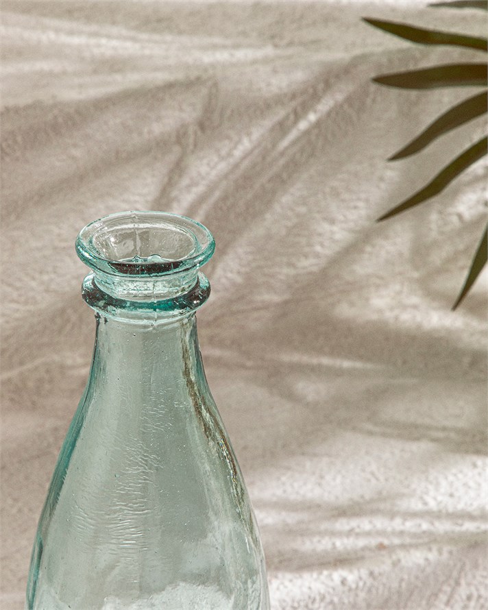 Recycled Bottle Cam Vazo 9x9x39 cm Yeşil