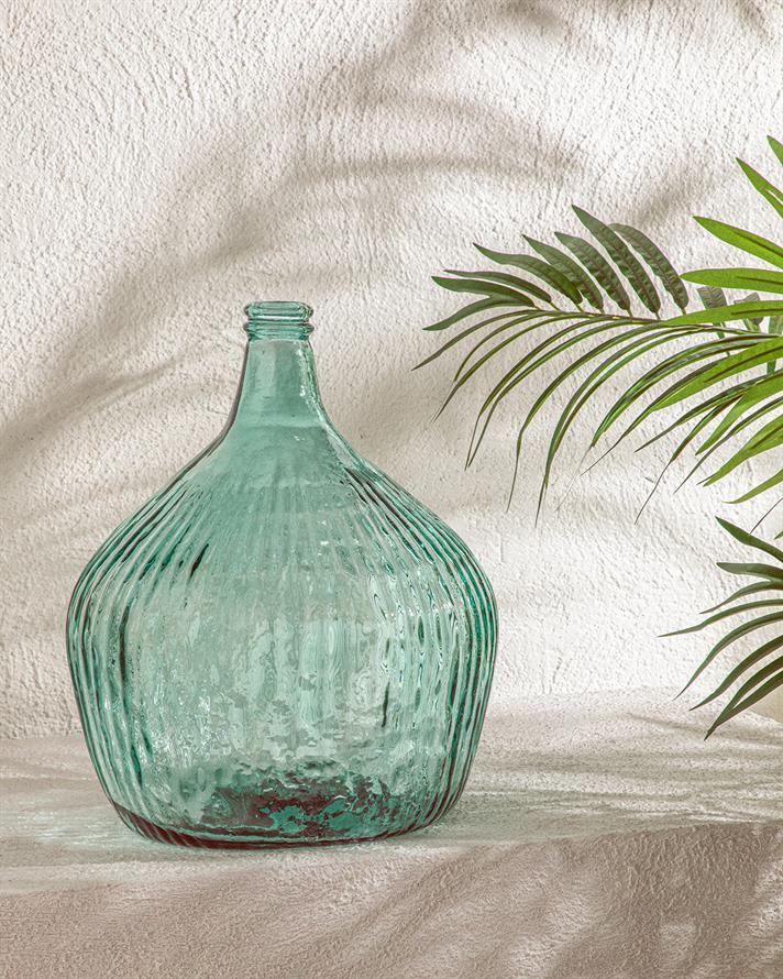 Recycled Demijohn Cam Vazo Yeşil
