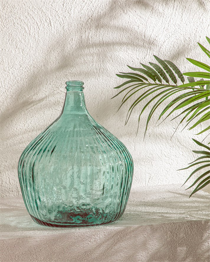 Recycled Demijohn Cam Vazo Yeşil
