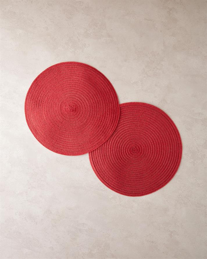 Red Year PP 2li Amerikan Servis 38 cm Kırmızı