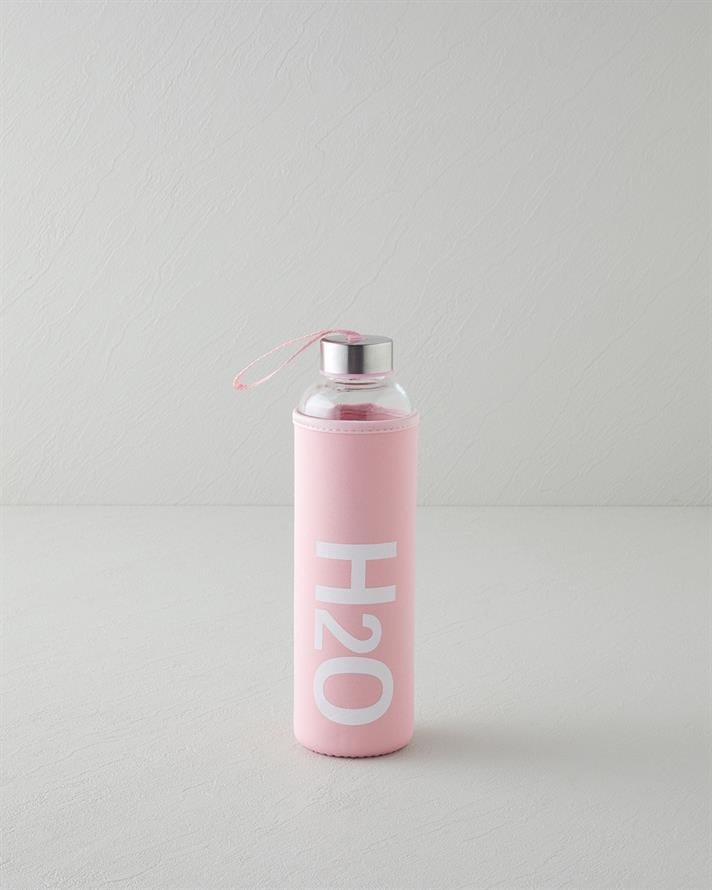 Refresh Bottle Cam Kılıflı Şişe 600 ml Pembe