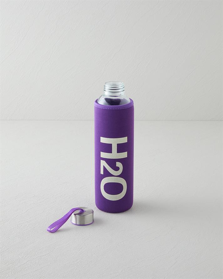 Refresh Bottle Cam Kılıflı Şişe 750 ml Mor