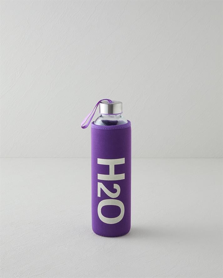 Refresh Bottle Cam Kılıflı Şişe 750 ml Mor