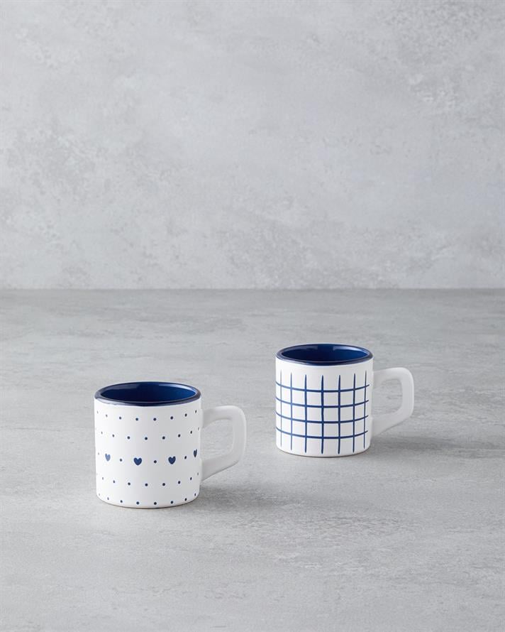 Remixy Seramik 2li Kahve Fincan Takımı 110 ml Mavi