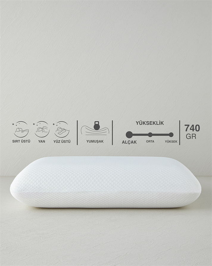 Resty Visco Yastık 37x54 cm Beyaz