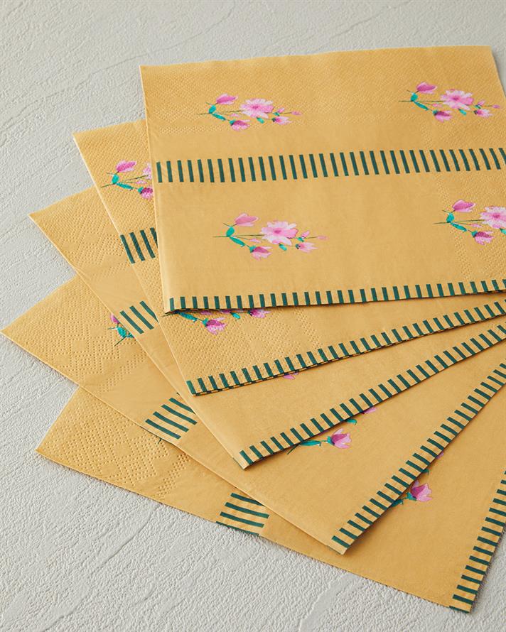 Retro Blossom 20li Kağıt Peçete Turuncu