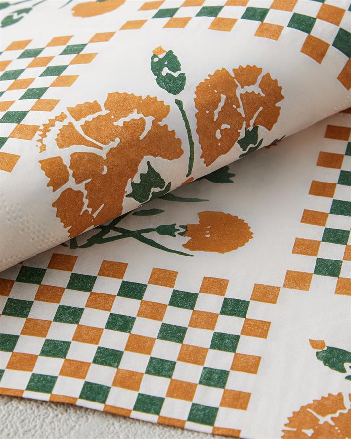 Retro Botanique 20li Kağıt Peçete Yeşil