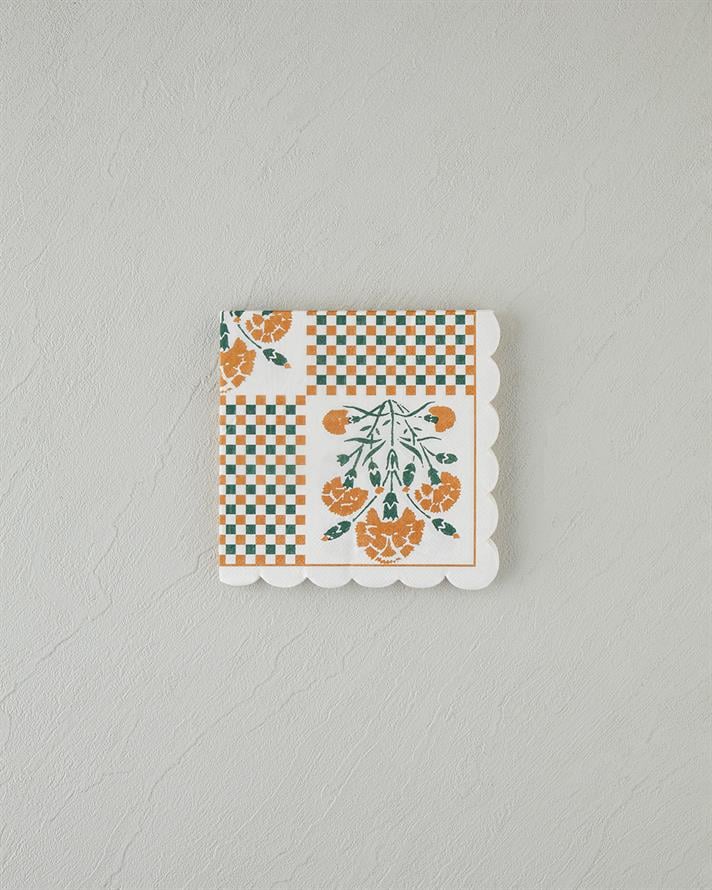 Retro Botanique 20li Kağıt Peçete Yeşil