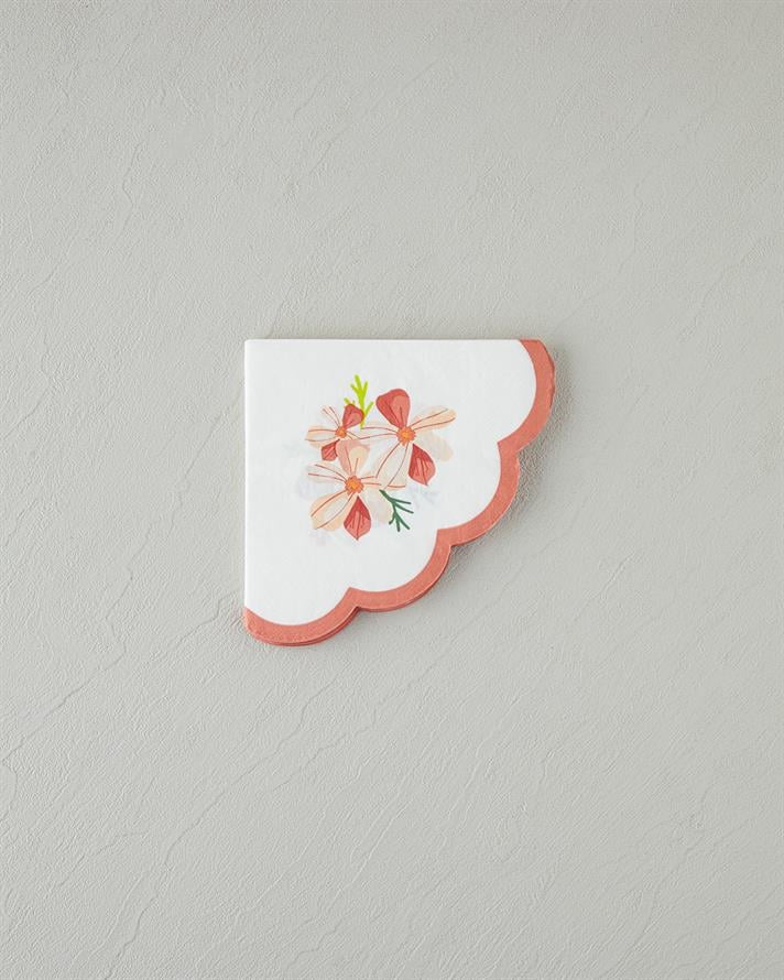 Retro Bouquet 20li Kağıt Peçete Beyaz