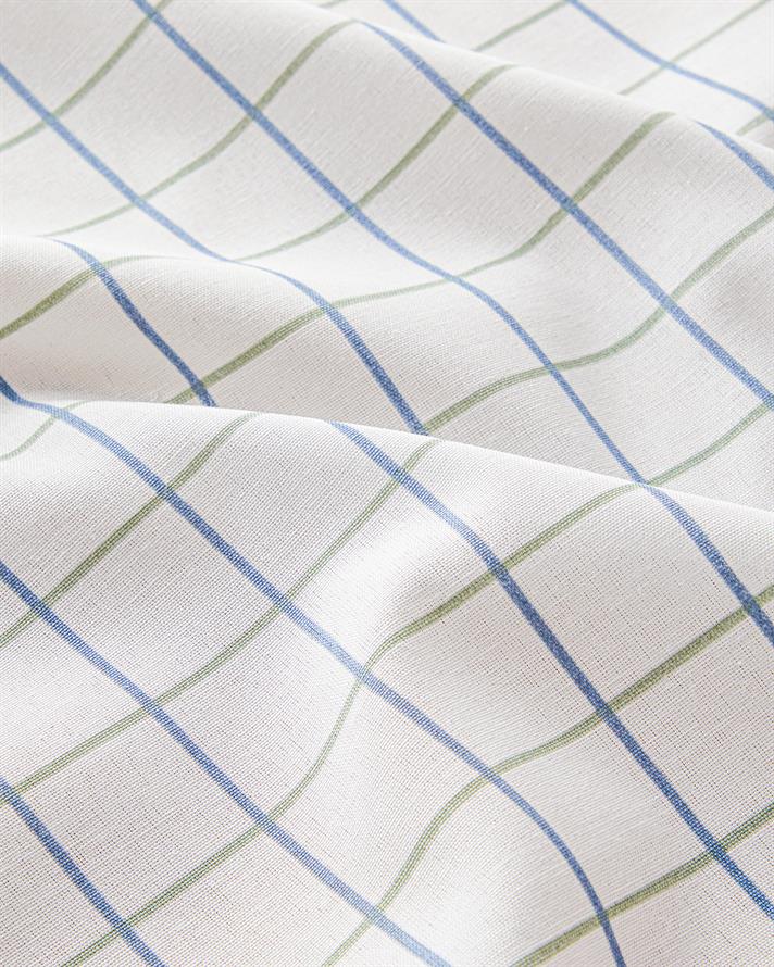 Retro Chic Polycotton Masa Örtüsü Beyaz - Mavi