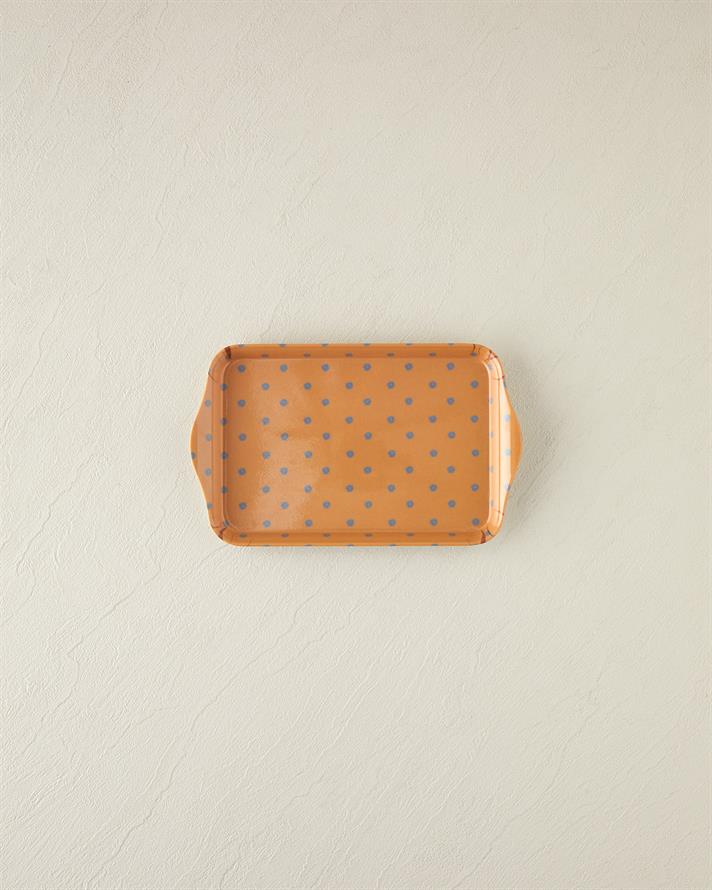 Retro Fleur Melamin Tepsi Sarı