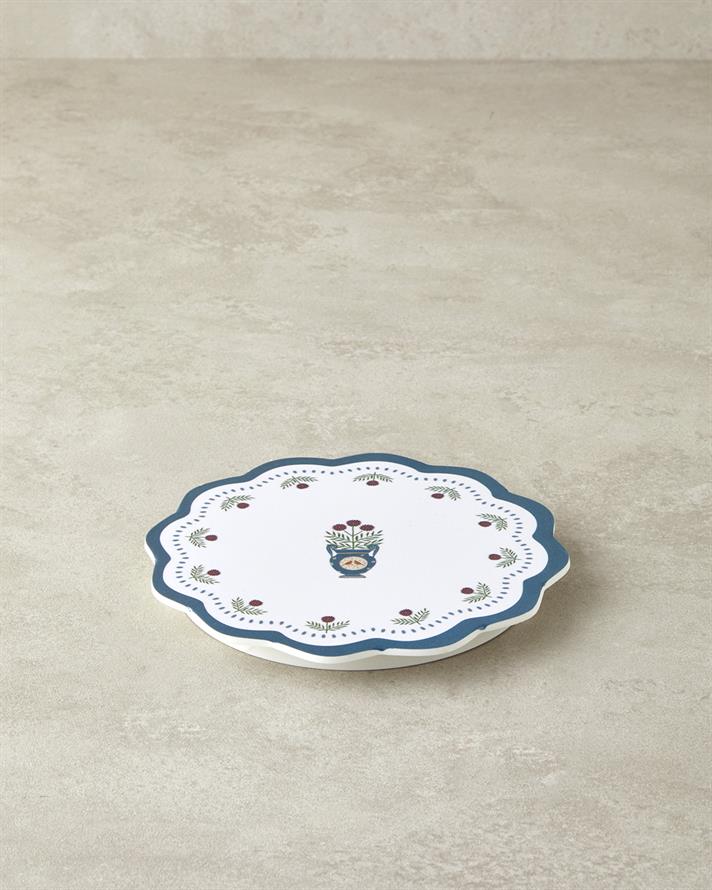 Retro Realm Melamin Nihale Mutfak Gereci Beyaz - Mavi