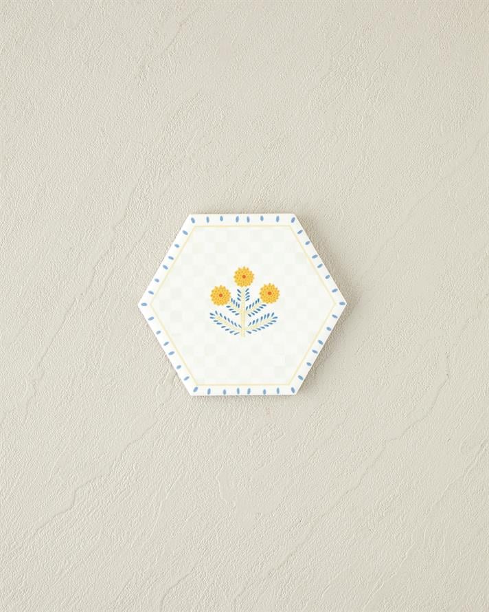 Retro Revival Seramik Bardak Altlığı 11 cm Mavi