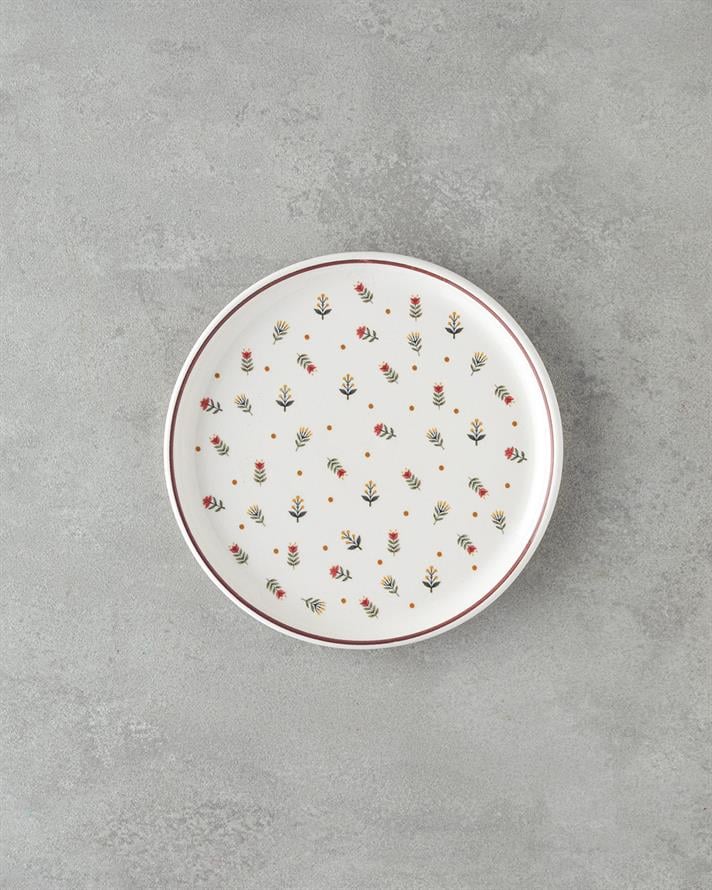 Retro Seramik Kahvaltı Takımı 10 parça 4 kişilik Renkli