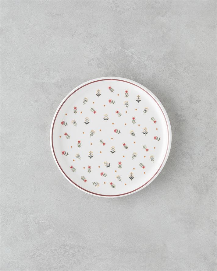 Retro Seramik Pasta Seti 13 parça 6 kişilik Renkli