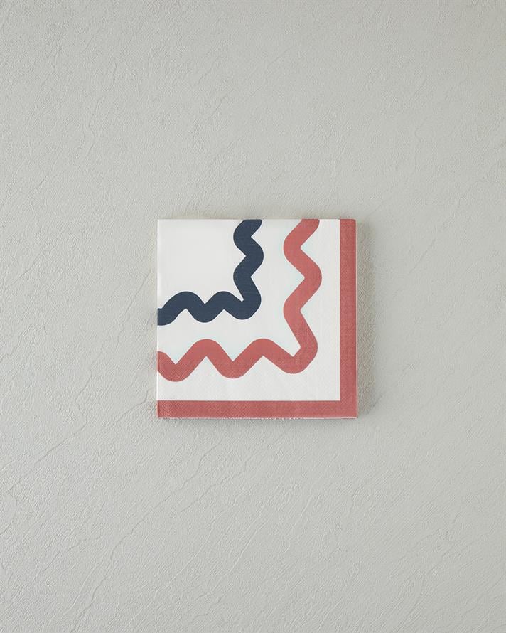 Retro Shapes 20li Kağıt Peçete Pembe