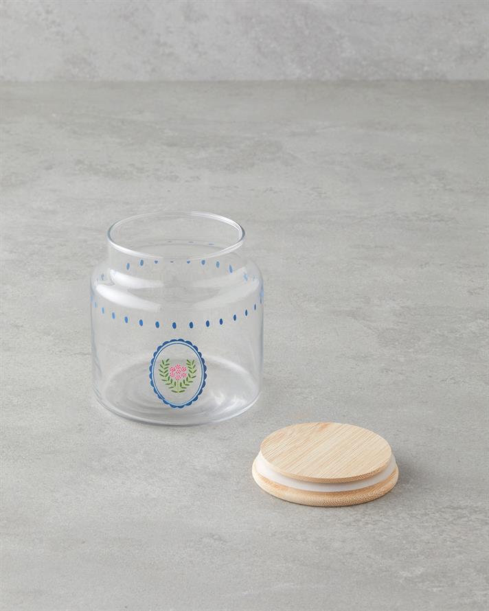 Retro Style Cam Kavanoz 500 ml Mavi