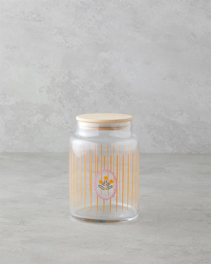 Retro Style Cam Kavanoz 800 ml Turuncu