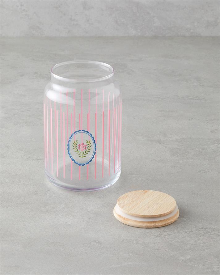 Retro Time Cam Kavanoz 800 ml Pembe