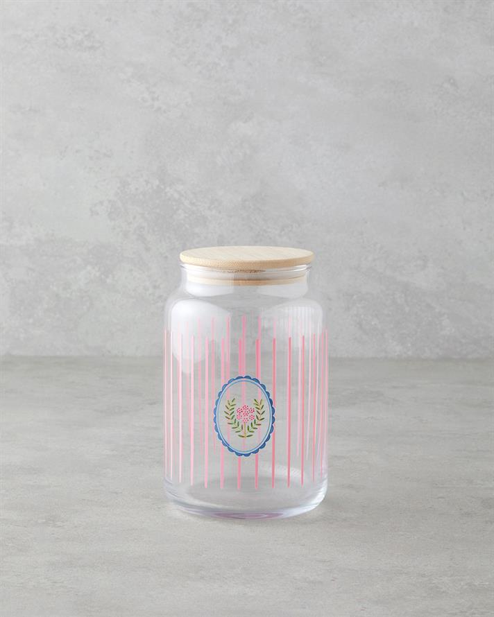Retro Time Cam Kavanoz 800 ml Pembe