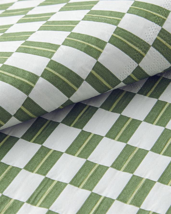 Retro Trellis 20li Kağıt Peçete Yeşil