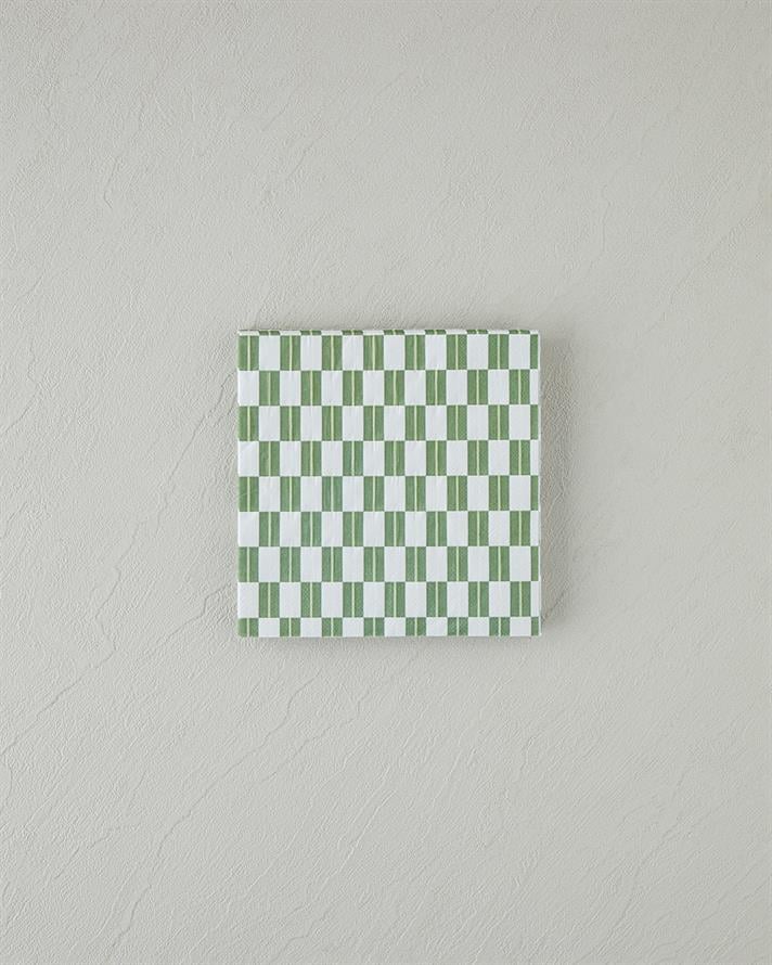 Retro Trellis 20li Kağıt Peçete Yeşil