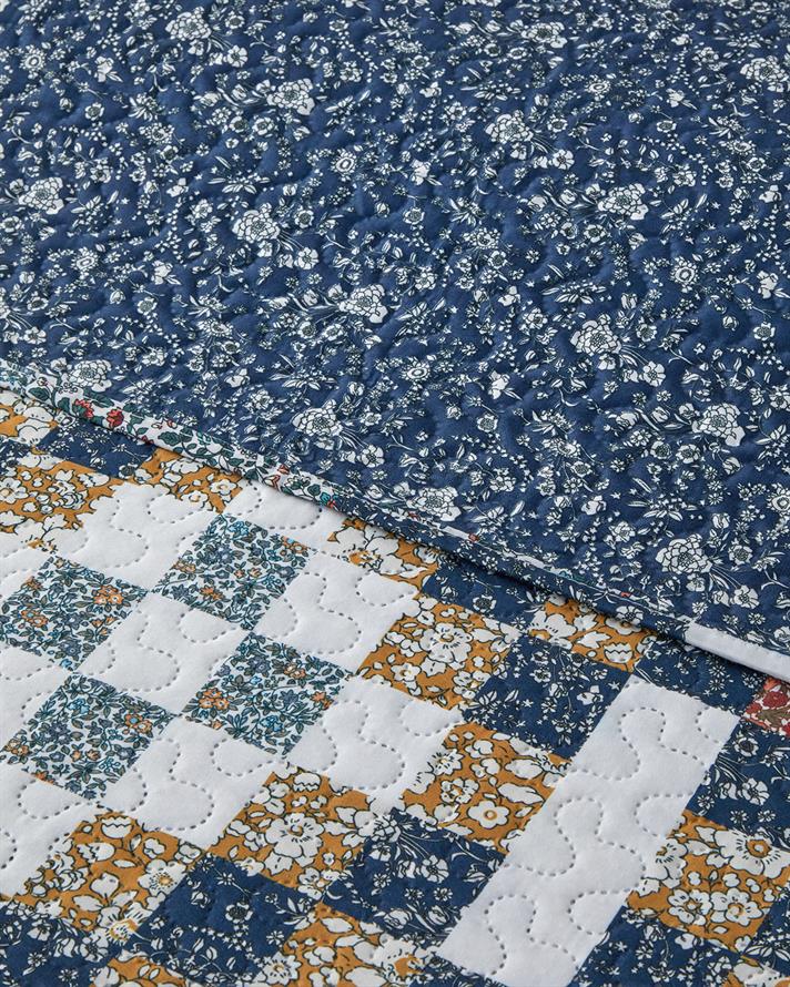 Retro Tribute Çift Taraflı Çok Amaçlı Tek Kişilik Yatak Örtüsü Takımı 160x220 cm Hardal