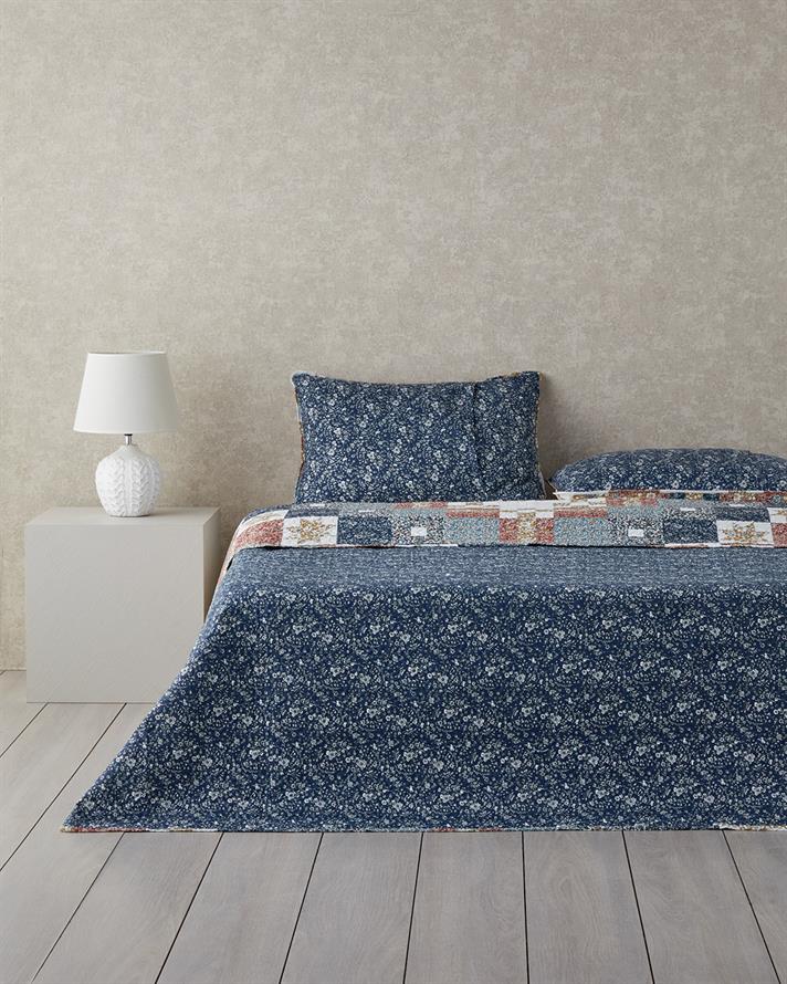 Retro Tribute Çift Taraflı Çok Amaçlı Tek Kişilik Yatak Örtüsü Takımı 160x220 cm Hardal
