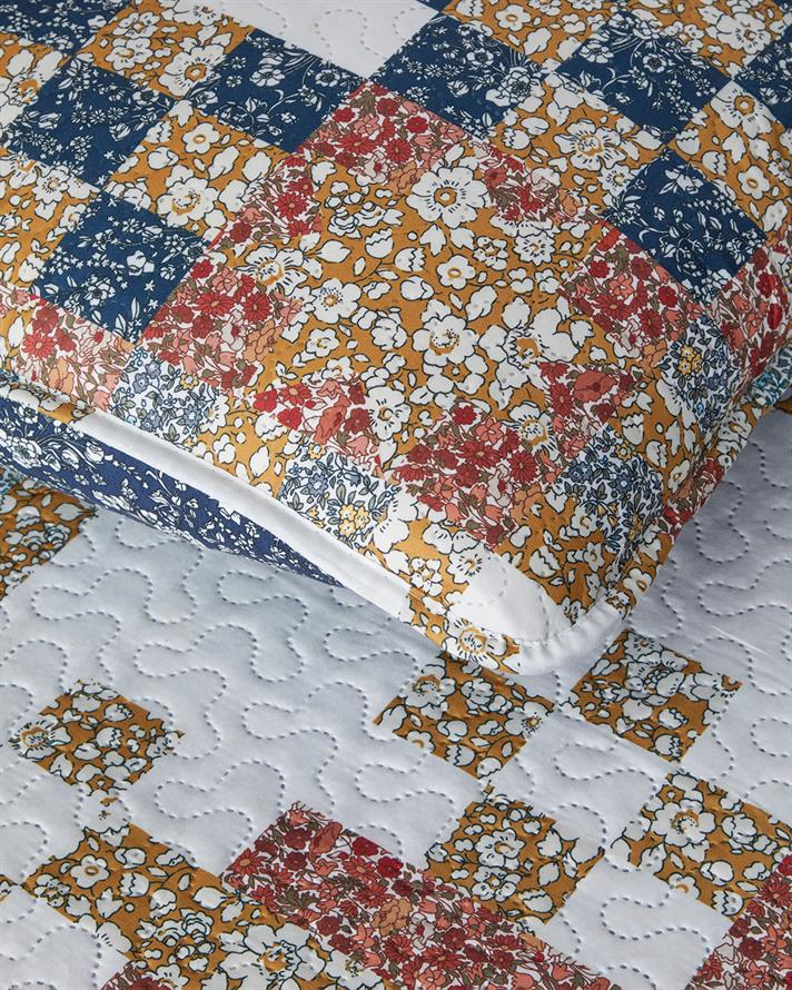 Retro Tribute Çift Taraflı Çok Amaçlı Tek Kişilik Yatak Örtüsü Takımı 160x220 cm Hardal