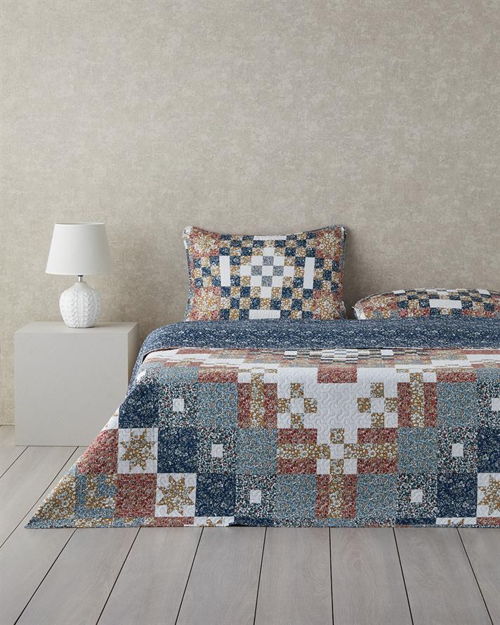 Retro Tribute Çift Taraflı Çok Amaçlı Tek Kişilik Yatak Örtüsü Takımı 160x220 cm Hardal