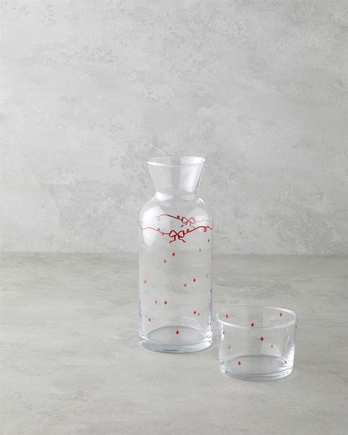 Ribbon Joy Cam Sürahi 700 Ml + 220 Ml Kırmızı