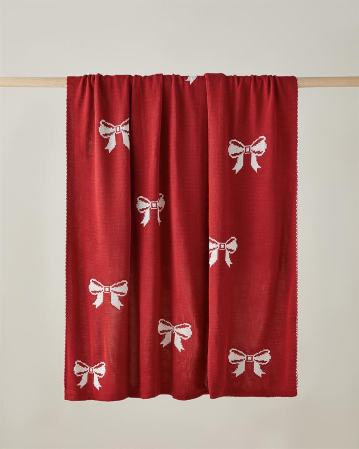 Ribbon Joy Koltuk Şalı 130x170 cm Kırmızı