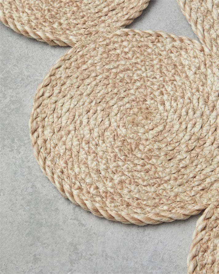 Ring Dekoratif Jüt Kilim 120 cm Naturel