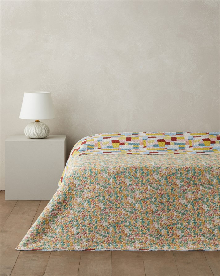 Ripple Bloom Çift Kişilik Çok Amaçlı Örtü 200x220 cm Turuncu