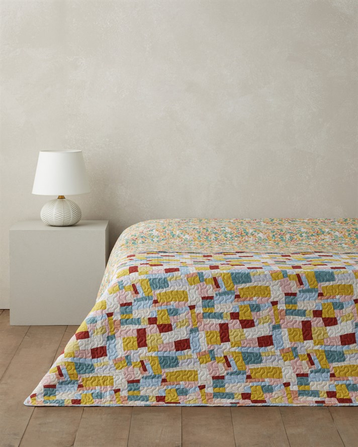 Ripple Bloom King Size Çok Amaçlı Örtü 220x240 cm Turuncu