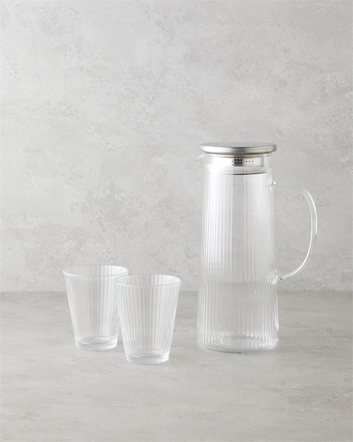 Ripple Cam 3 Parça Su Takımı 1200 ml + 220 ml Şeffaf