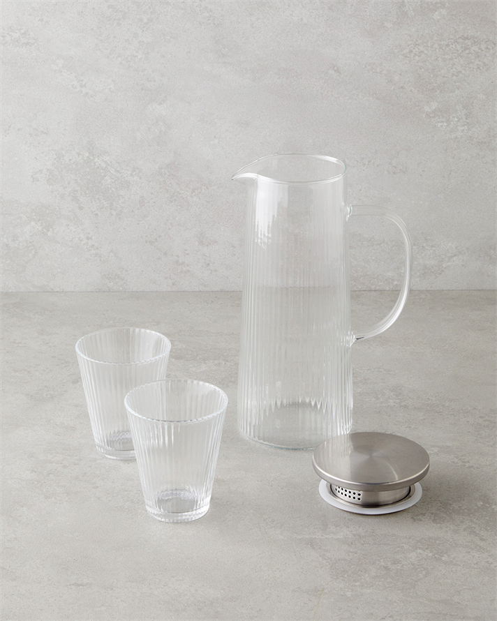 Ripple Cam 3 Parça Su Takımı 1200 ml + 220 ml Şeffaf