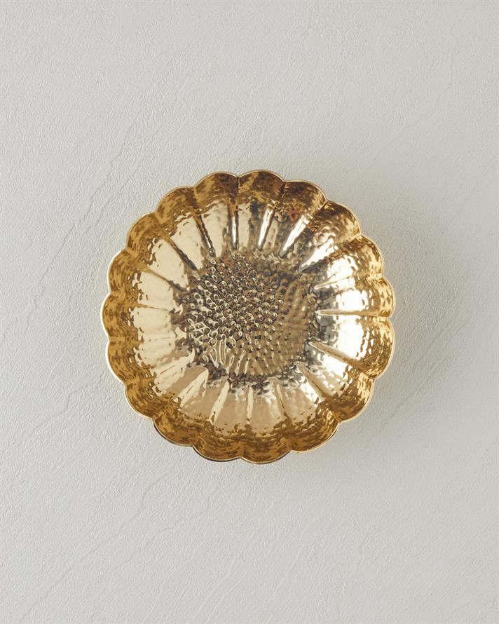 Rita Metal Dekoratif Tabak 18x18x4,5 cm Gold