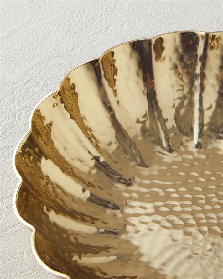 Rita Metal Dekoratif Tabak 18x18x4,5 cm Gold