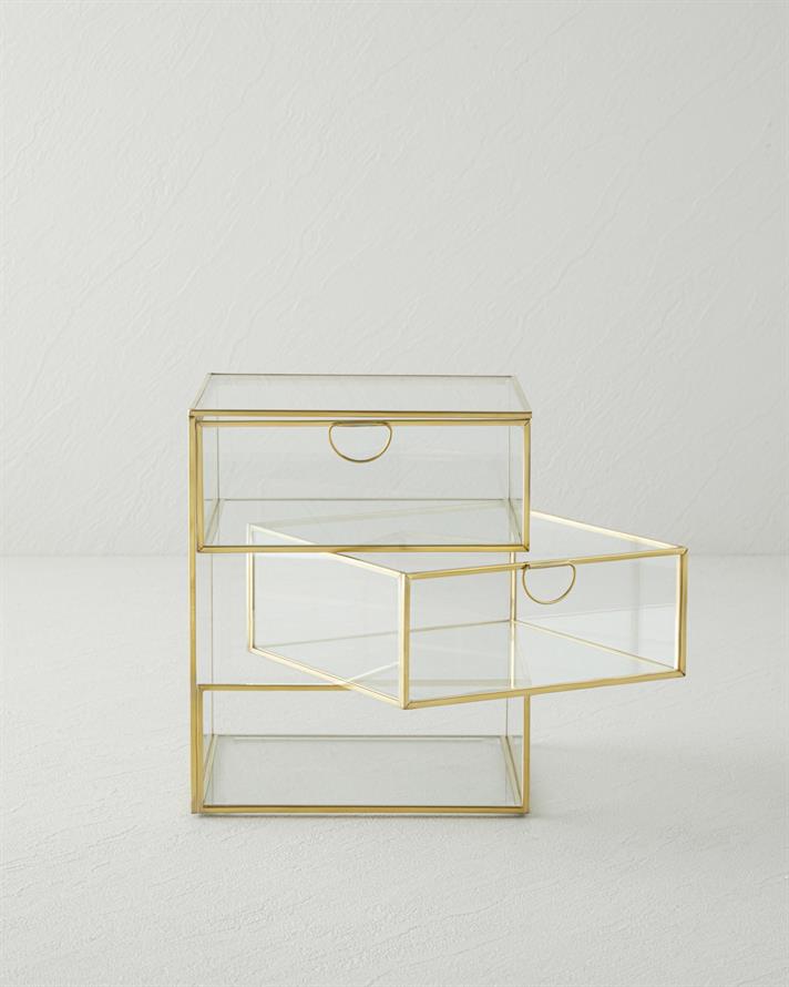 Roese Dekoratif Kutu 15x15x18 cm Gold