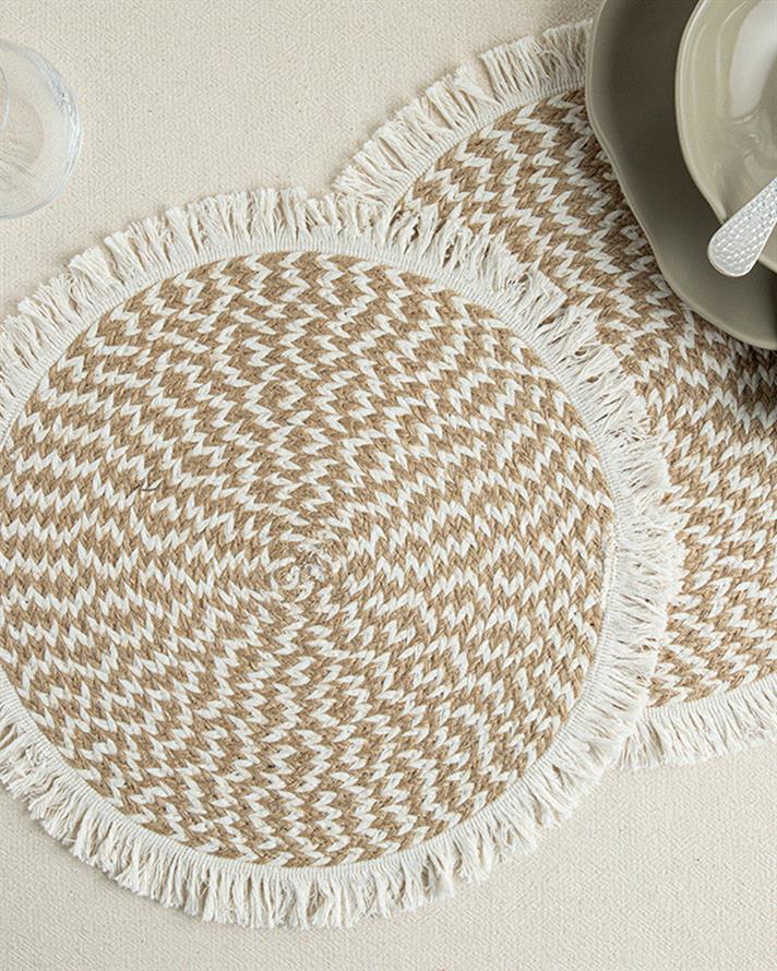 Rolena %50 Pamuk %50 Jüt 2li Amerikan Servis 35 cm Krem