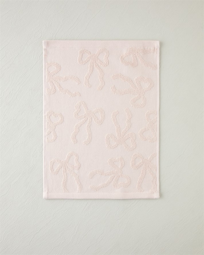 Romance Ribbon Pamuk Jakarlı El Havlusu 30x40 cm Pudra
