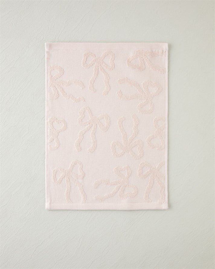 Romance Ribbon Pamuk Jakarlı El Havlusu 30x40 cm Pudra