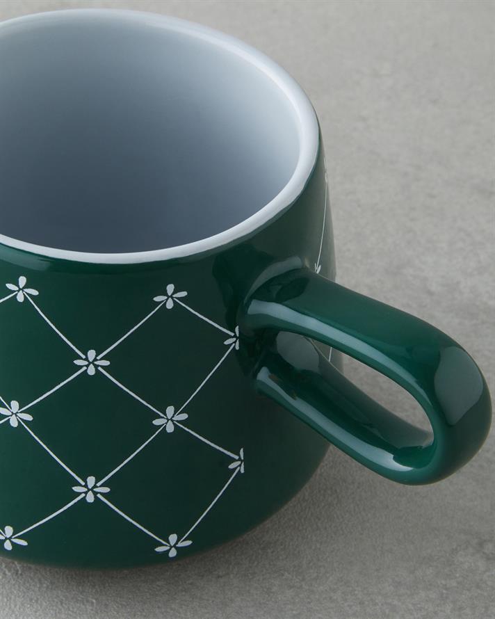 Rootix Stoneware Kupa 340 ml Koyu Yeşil