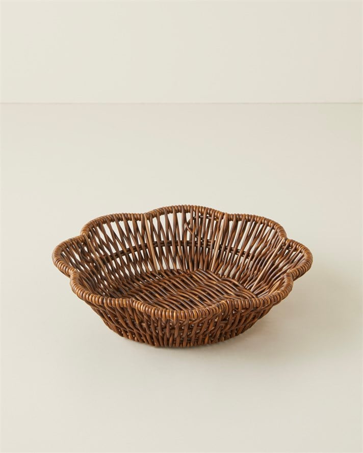 Roselle Rattan Sunumluk 21,5x5 cm Kahverengi