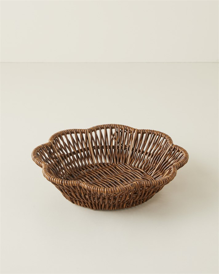 Roselle Rattan Sunumluk 21,5x5 cm Kahverengi